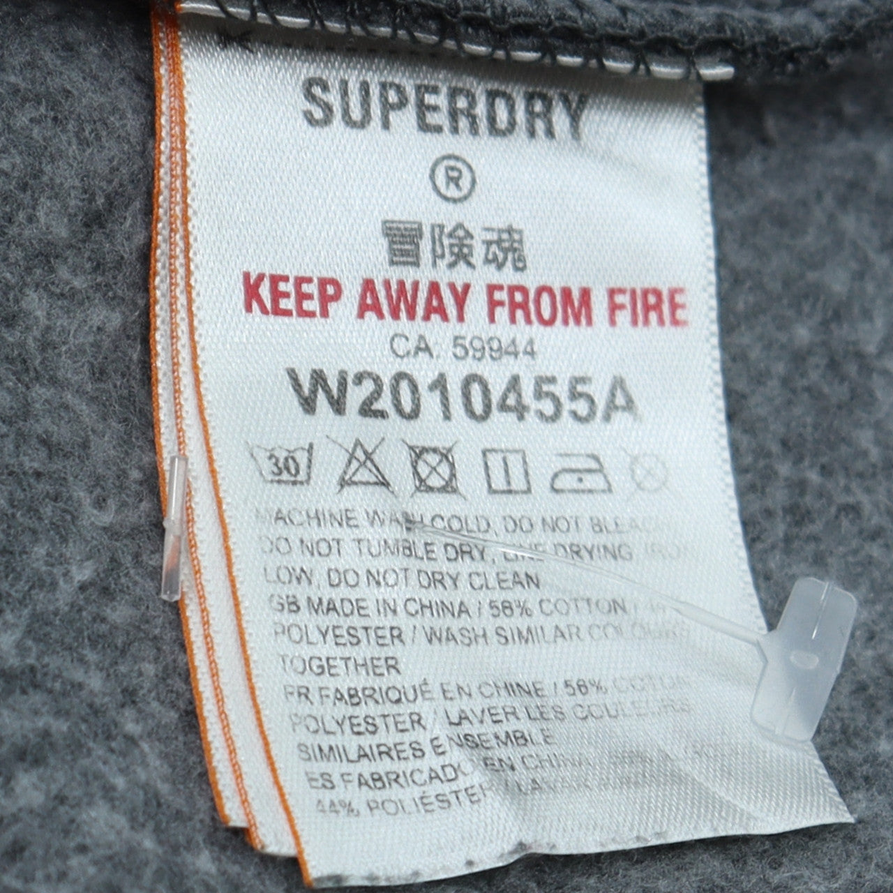 Womens UK Size M Superdry Grey Pullover Hoodie
