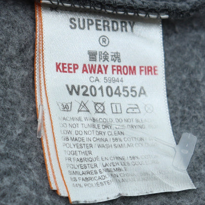 Womens UK Size M Superdry Grey Pullover Hoodie