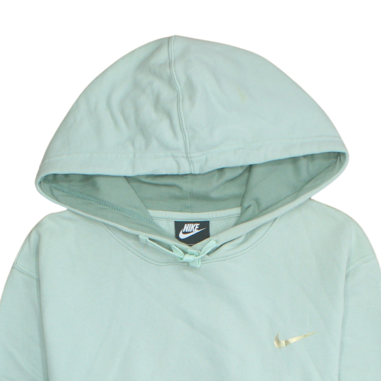 Womens UK Size M Nike Green Pullover Hoodie