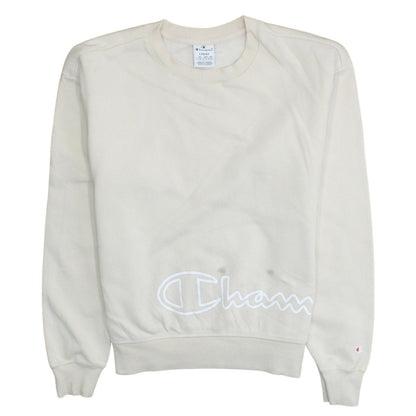Womens UK Size L Champion Beige Pullover Sweatshirt