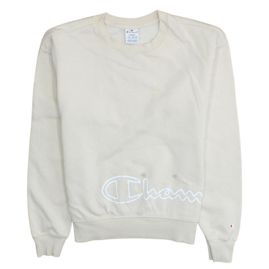Womens UK Size L Champion Beige Pullover Sweatshirt