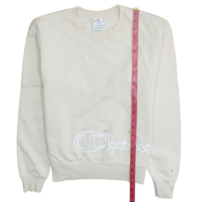 Womens UK Size L Champion Beige Pullover Sweatshirt