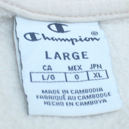 Womens UK Size L Champion Beige Pullover Sweatshirt