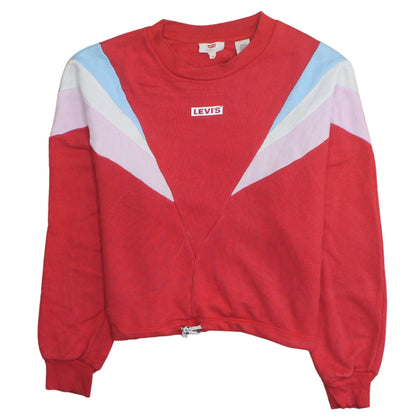 Womens UK Size XS Levi's Red Pullover Sweatshirt