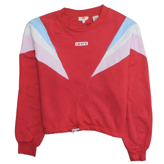 Womens UK Size XS Levi's Red Pullover Sweatshirt