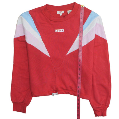 Womens UK Size XS Levi's Red Pullover Sweatshirt