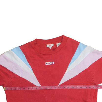 Womens UK Size XS Levi's Red Pullover Sweatshirt