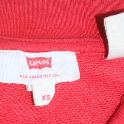 Womens UK Size XS Levi's Red Pullover Sweatshirt