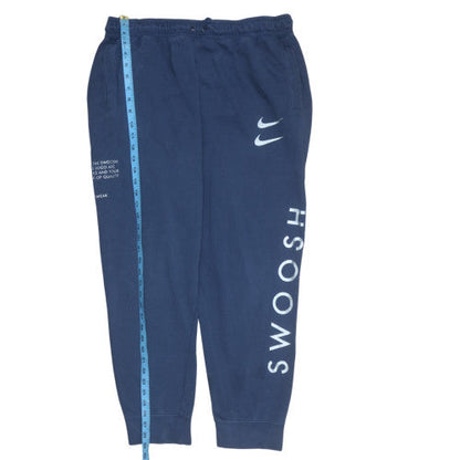 Mens UK Size L Nike Regular Fit Sweatpants Blue Trousers