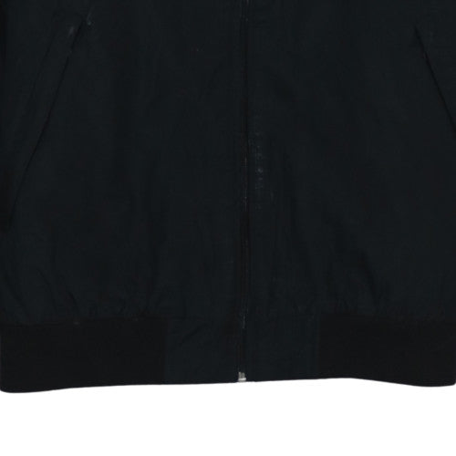 B&C Collection Men's Black Hooded Bomber Jacket L Anonymous Print