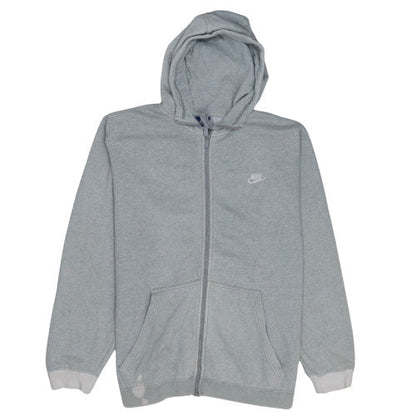 Mens UK Size 2XL Nike Grey Full Zip Hoodie