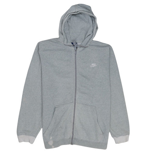 Mens UK Size 2XL Nike Grey Full Zip Hoodie