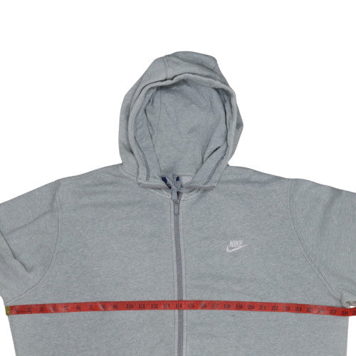 Mens UK Size 2XL Nike Grey Full Zip Hoodie