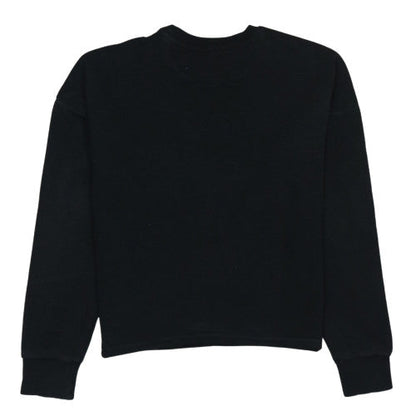 Adidas Girls Black Crew Neck Pullover Sweatshirt Size 10 Years