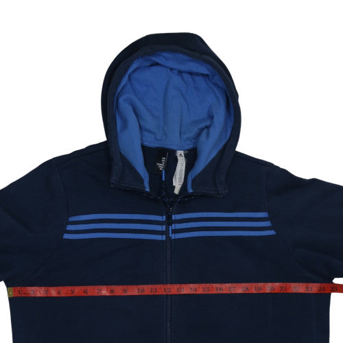 Mens UK Size XL adidas Blue Full Zip Hoodie