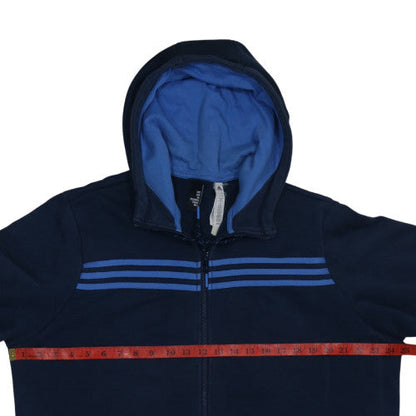 Mens UK Size XL adidas Blue Full Zip Hoodie