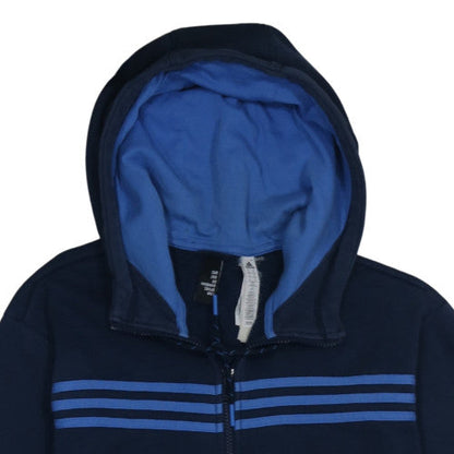 Mens UK Size XL adidas Blue Full Zip Hoodie