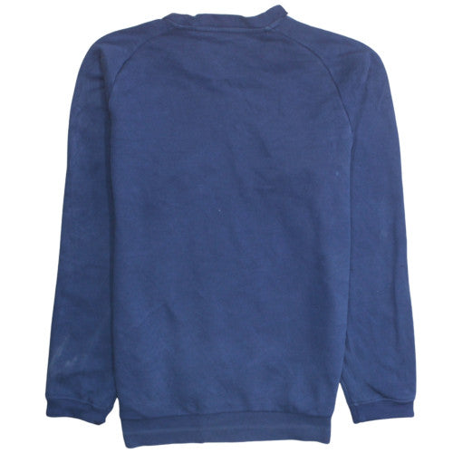 Mens UK Size M adidas Blue Pullover Sweatshirt