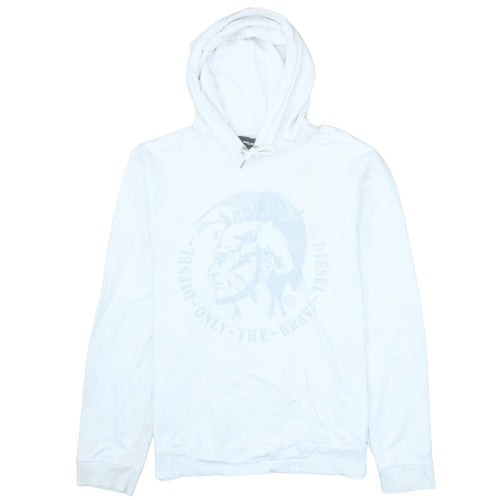Mens UK Size L Diesel White Pullover Hoodie