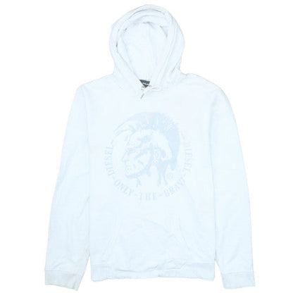 Mens UK Size L Diesel White Pullover Hoodie