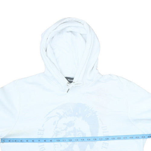 Mens UK Size L Diesel White Pullover Hoodie