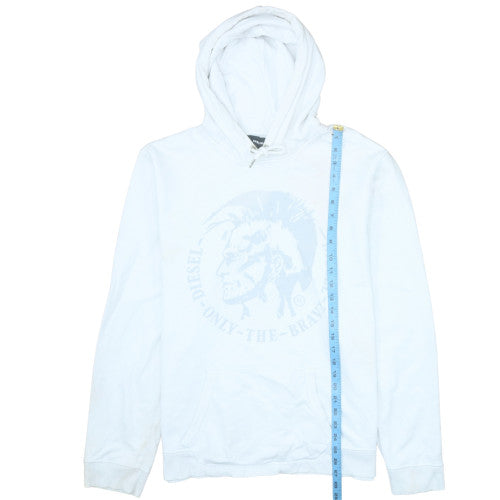 Mens UK Size L Diesel White Pullover Hoodie