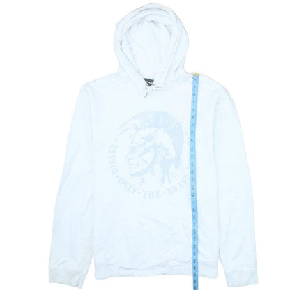 Mens UK Size L Diesel White Pullover Hoodie