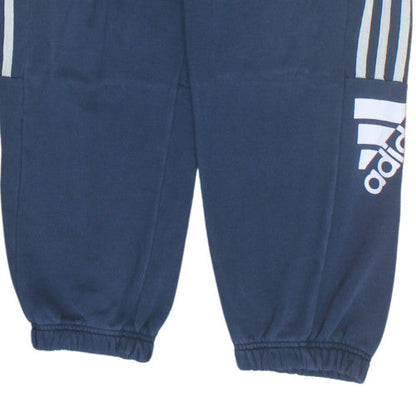 Adidas Teens Navy Blue Jogger Sweatpants L 13-14Y Cotton Blend
