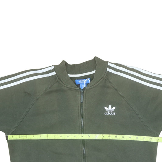Adidas Men's Green M Track Jacket Full Zip Sportswear