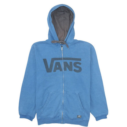 Mens UK Size L VANS Blue Full Zip Hoodie