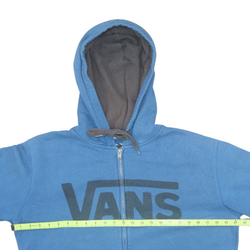 Mens UK Size L VANS Blue Full Zip Hoodie
