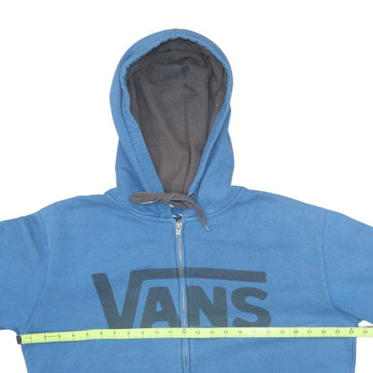 Mens UK Size L VANS Blue Full Zip Hoodie
