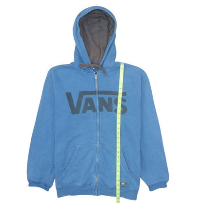 Mens UK Size L VANS Blue Full Zip Hoodie
