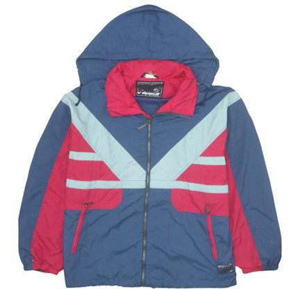 Mens UK Size L Outdoor Olympias Blue Windbreaker Coat