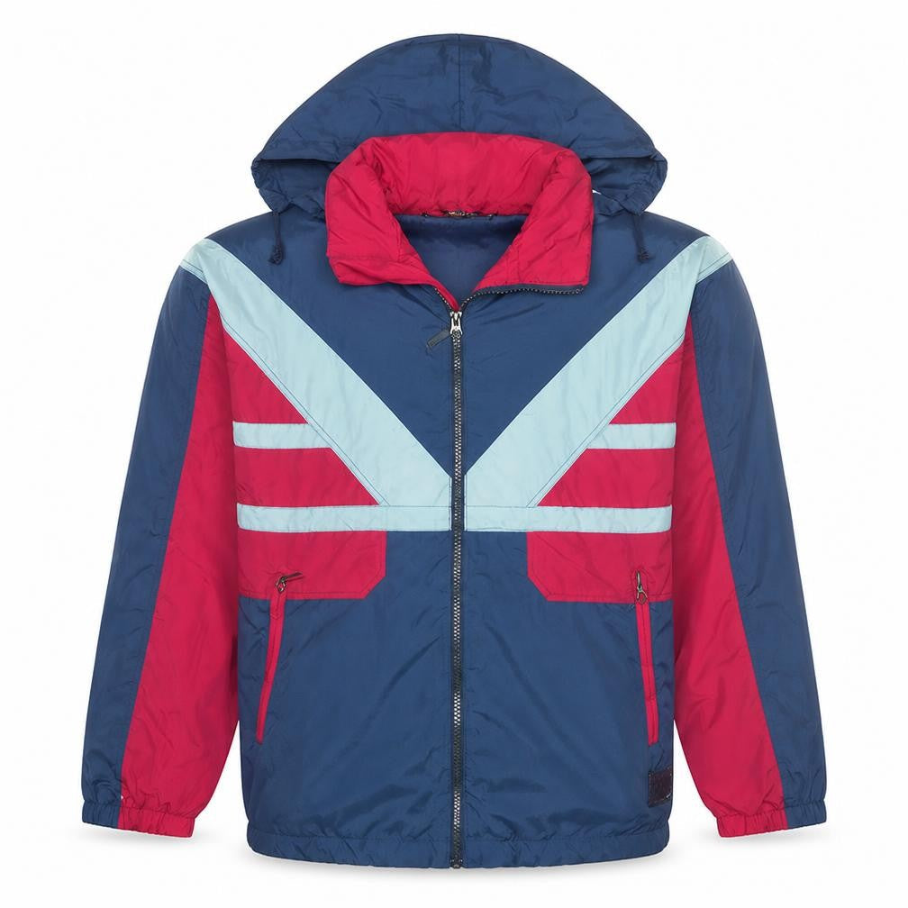 Mens UK Size L Outdoor Olympias Blue Windbreaker Coat