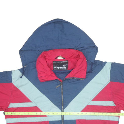 Mens UK Size L Outdoor Olympias Blue Windbreaker Coat
