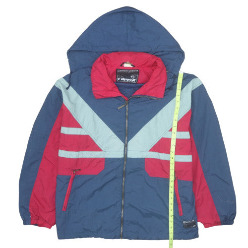 Mens UK Size L Outdoor Olympias Blue Windbreaker Coat