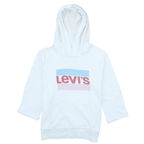 Womens UK Size S Levi's White Pullover Hoodie