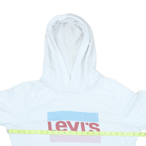 Womens UK Size S Levi's White Pullover Hoodie