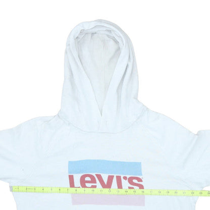 Womens UK Size S Levi's White Pullover Hoodie