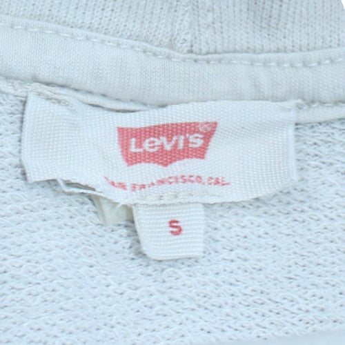 Womens UK Size S Levi's White Pullover Hoodie