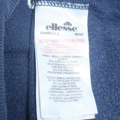 Mens UK Size S ellesse Blue Pullover Hoodie