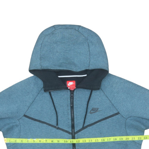 Mens UK Size M Nike Blue Full Zip Hoodie
