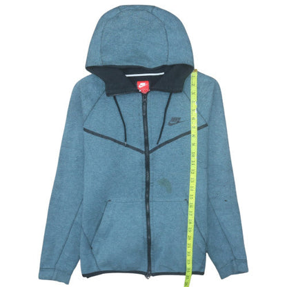 Mens UK Size M Nike Blue Full Zip Hoodie