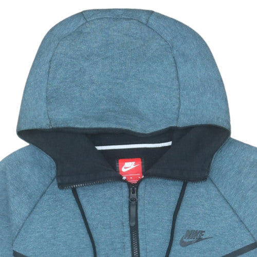 Mens UK Size M Nike Blue Full Zip Hoodie