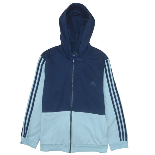 Womens UK Size M adidas Blue Full Zip Hoodie