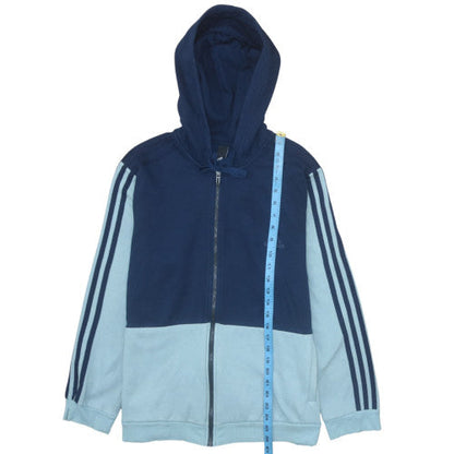 Womens UK Size M adidas Blue Full Zip Hoodie