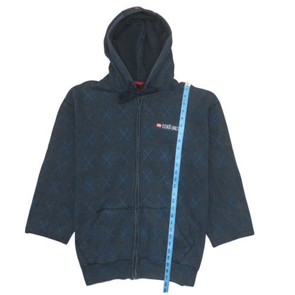 Mens UK Size L Ecko Unltd Blue Full Zip Hoodie