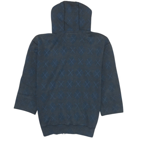 Mens UK Size L Ecko Unltd Blue Full Zip Hoodie