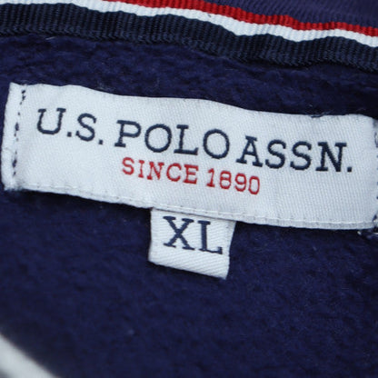 Mens UK Size XL U.S. Polo Assn. Blue Full Zip Hoodie